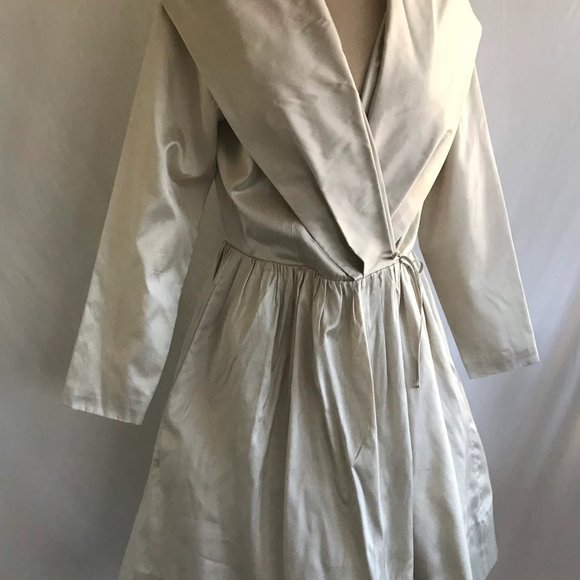 1990s Silver Silk Avant Garde Designer Party Dress - Catherine Regehr - Picture 2 of 9